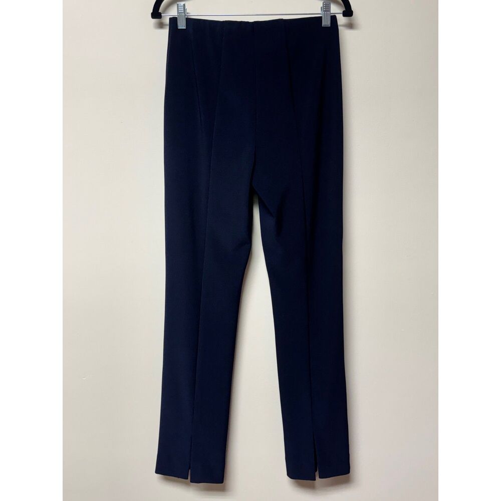 NWT - JOSEPH RIBKOFF Midnight Blue Creased Trouser Ankle Slit Cropped, Sz 6